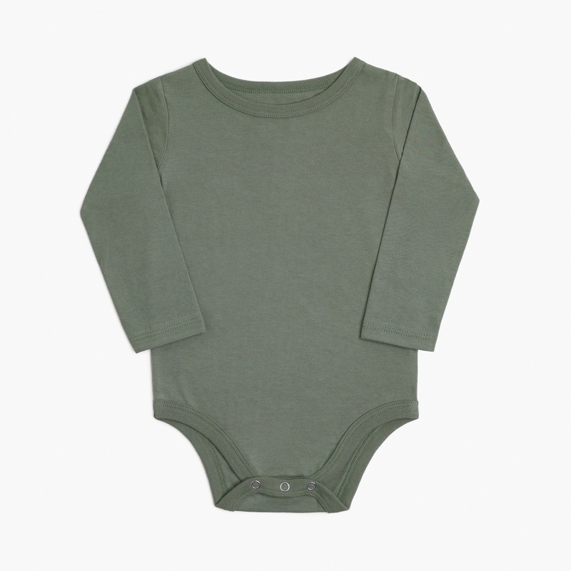 Mini Mioche – Organic Long Sleeve Bodysuit – Thyme