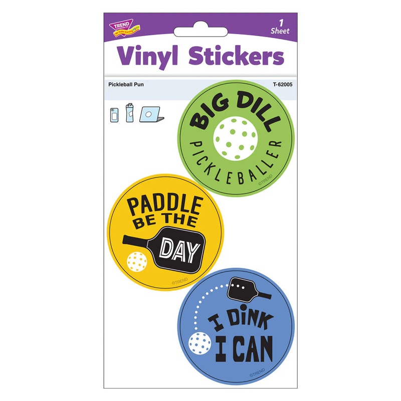 Pickleball Pun Vinyl Stickers