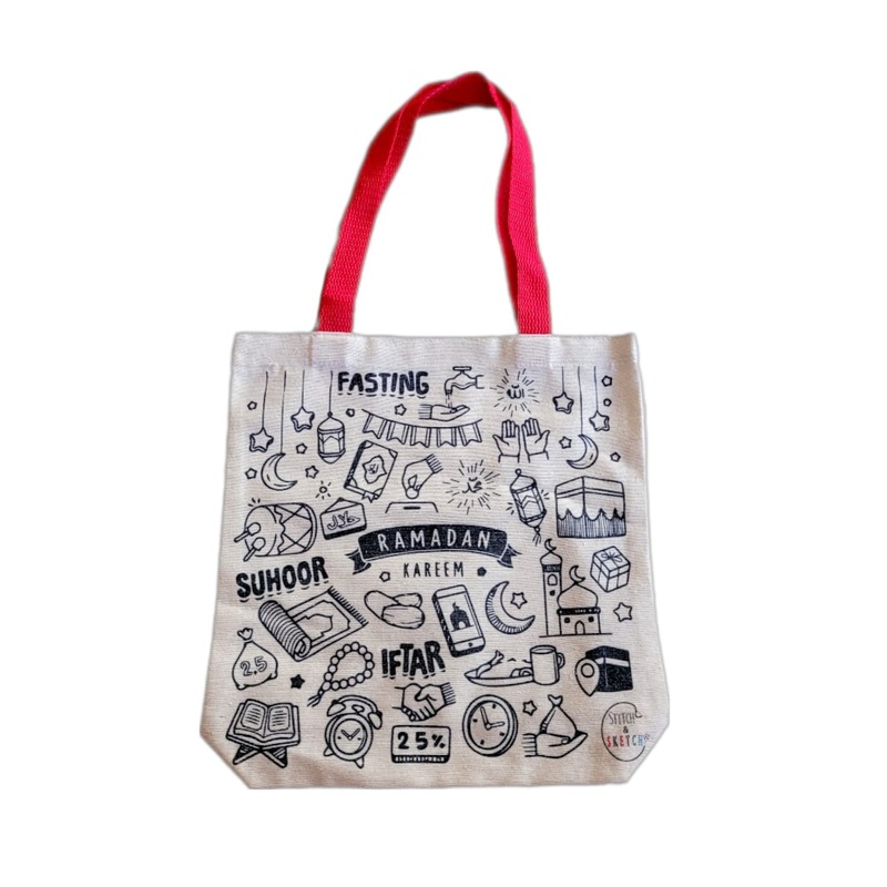 Ramadan Small Tote Bag  Color It Yourself!
