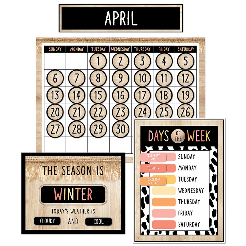 Simply Safari Calendar Bulletin Board Set(C)