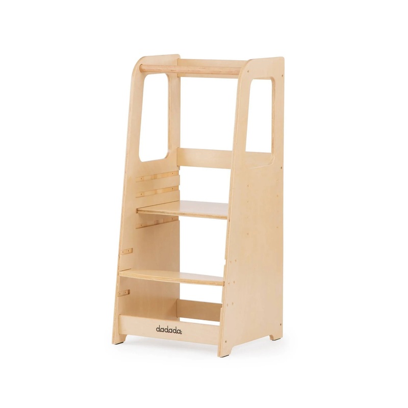 Toddler Tower Kids’ Stepping Stool – Light Brown