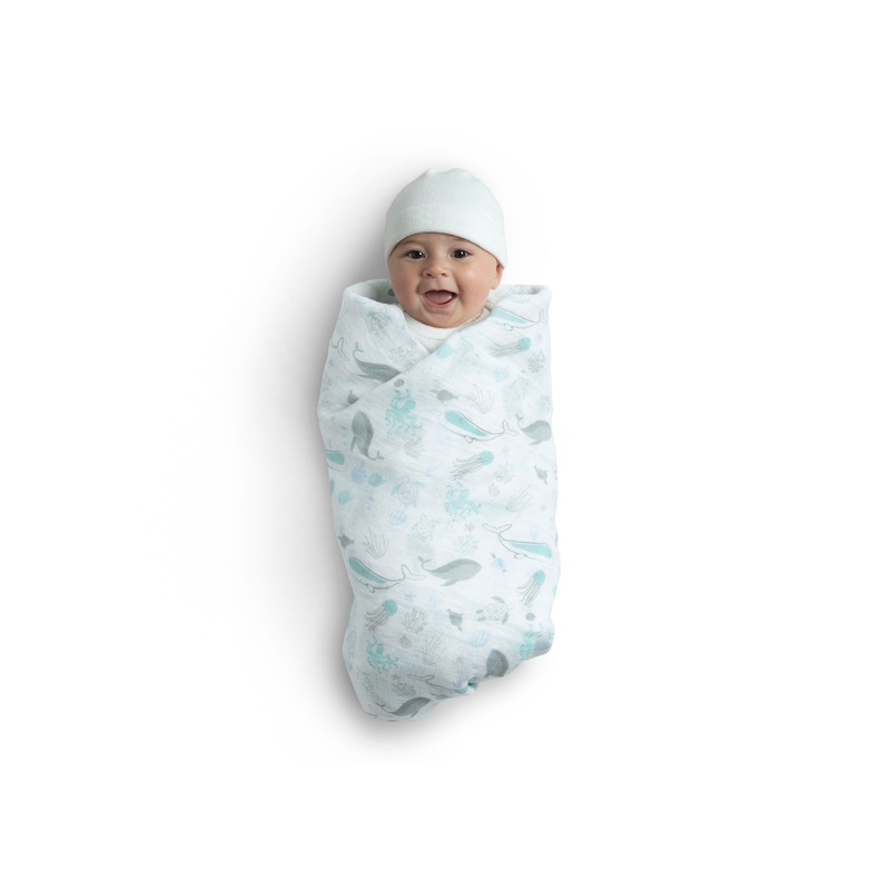 100% Cotton Muslin Baby Receiving Blankets – 2 Pack