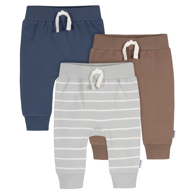 3-Pack Baby & Toddler Boys Leafless Tree Jogger Pants