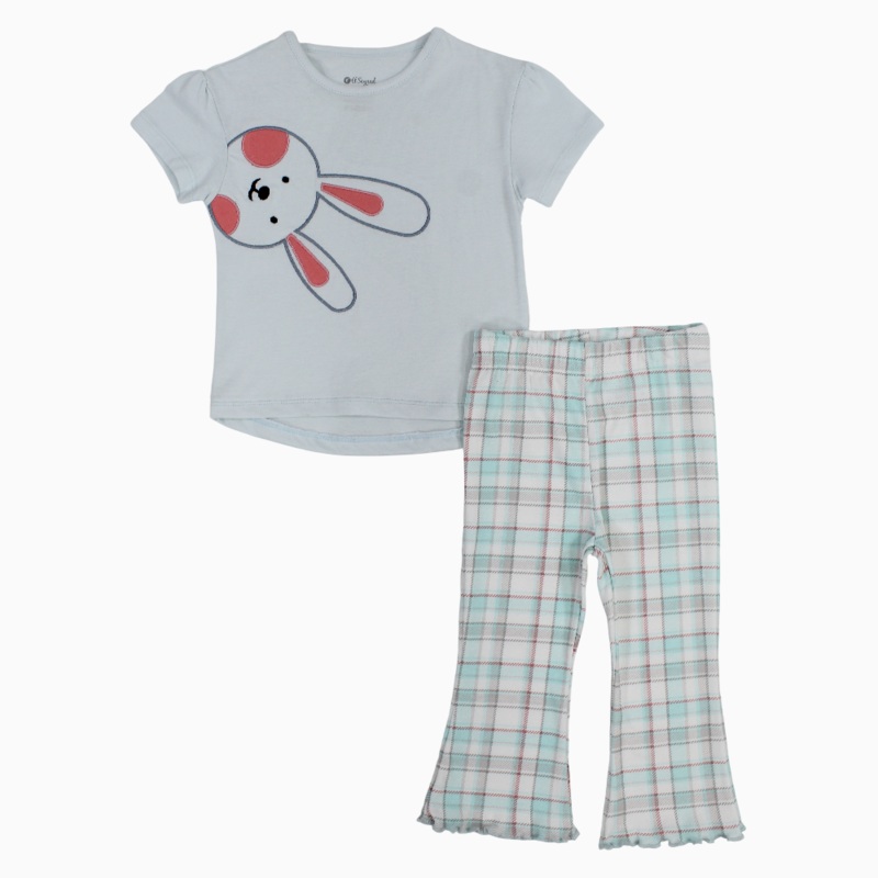 Baby Girls Cotton Pajama Set  Bunny Head Design