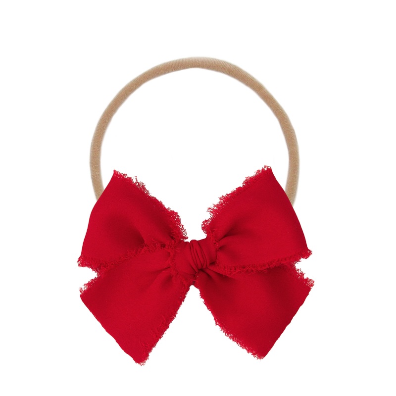Chiffon Bow – Red Headband