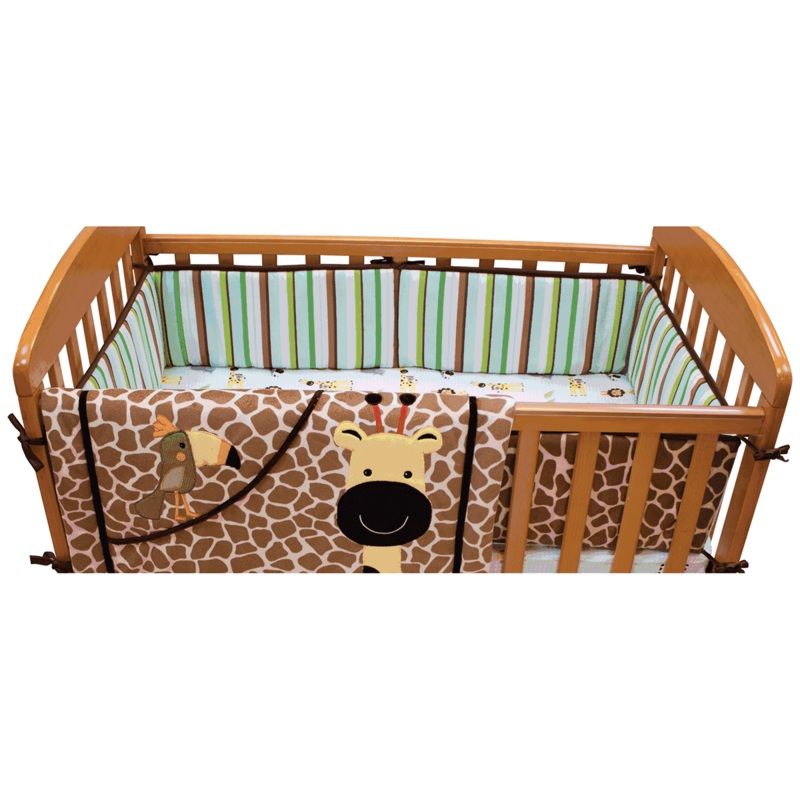 Lambs & Ivy Peek A Boo Jungle Mini Crib Bumper