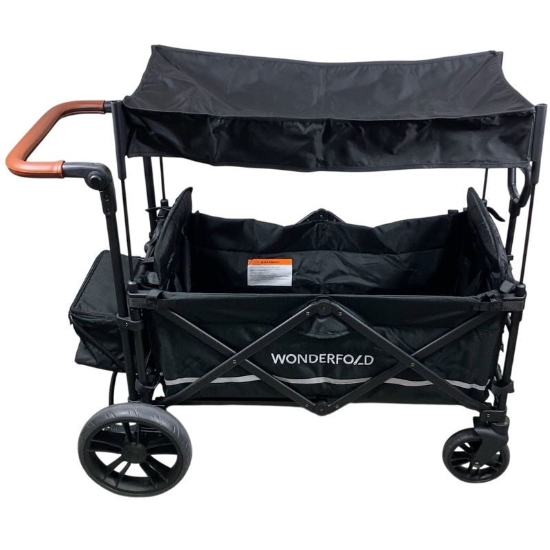 Wonderfold X2 Push + Pull Double Stroller Wagon, 2023, Stealth Black