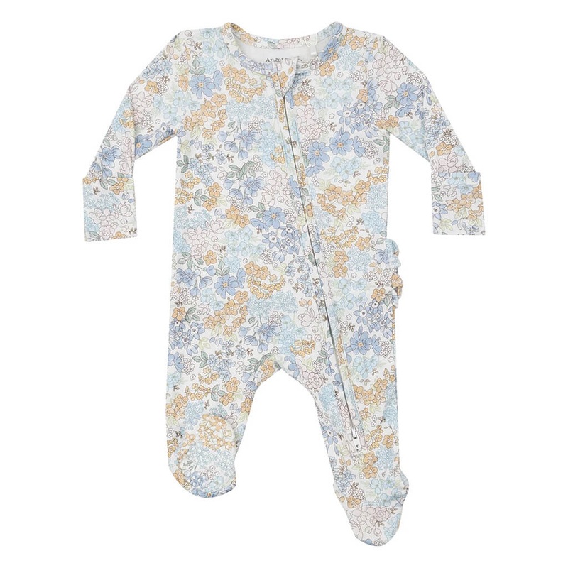 Angel Dear 2-Way Ruffle Zipper Footie Edith’s Floral