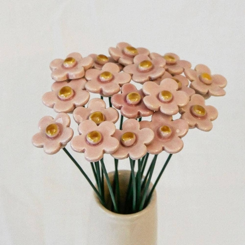 NaturoTheke Strawberry Ceramic Flower –  approx. 2.5cm
