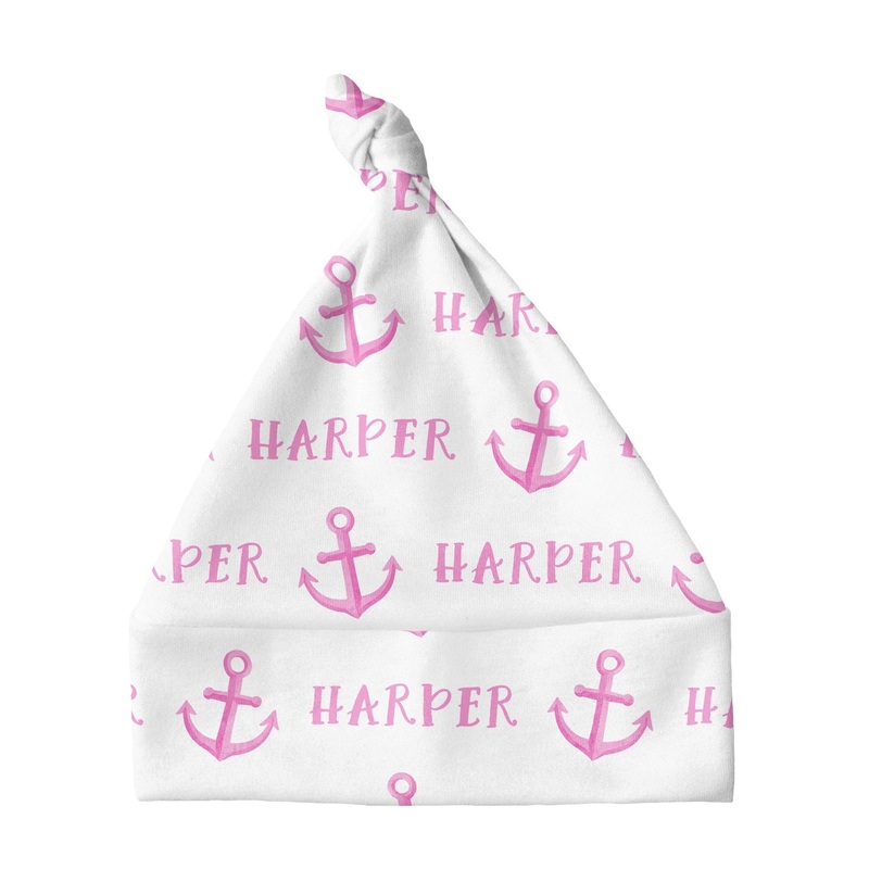 Sugar + Maple Knotted Baby Hat – Anchor Pink