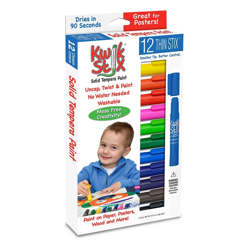 Thin Stix Tempera Paint 12 Colors