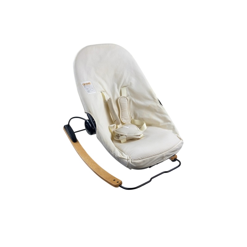 Bloom Coco Go 3-in-1 Bouncer, Coconut White Organic, Natural Wood