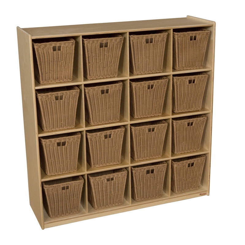Cubby Storage with 16 Medium Baskets