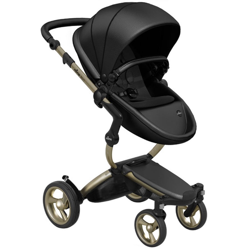 Mima Xari Complete Stroller, Gold – Black / Black