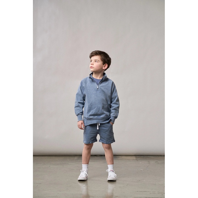 Quarter Zip Pullover – Navy Wash
