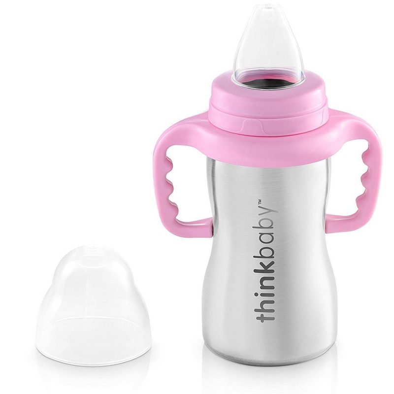 Thinkbaby 9oz. Sippy of Steel – Pink