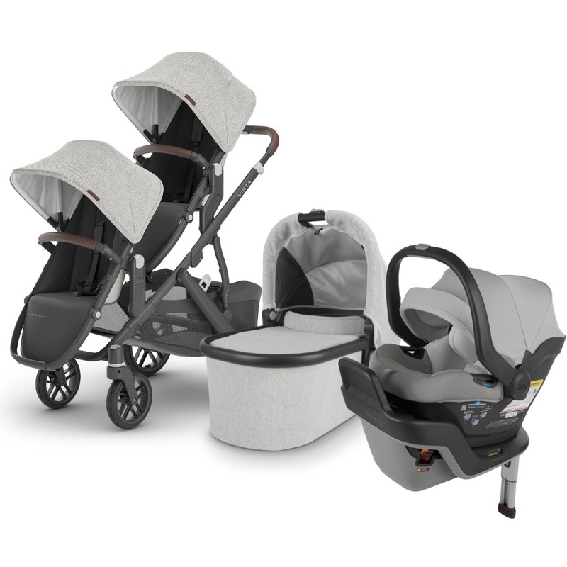 UPPAbaby VISTA V2 Double Stroller + MESA MAX Travel System Bundle with Rumble Seat V2+ – Anthony