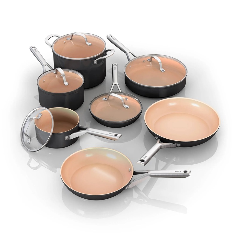 12pc Extended Life Essential Ceramic Cookware Set