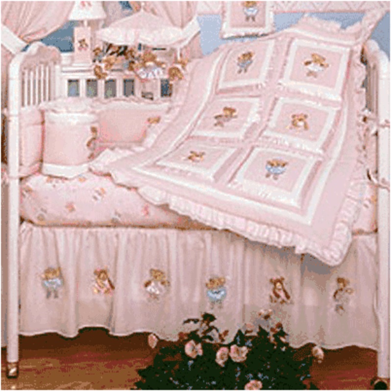 KidsLine Twinkle Toes 6 Piece Crib Bedding Set