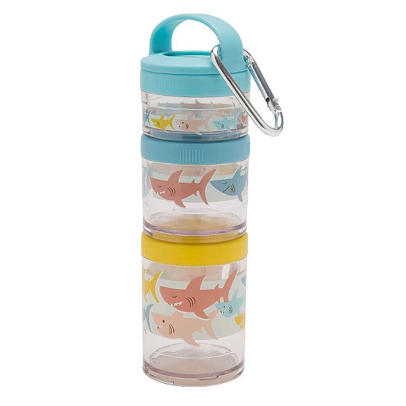 Ore Originals Twist Snack Stacker Food Container Smiley Shark