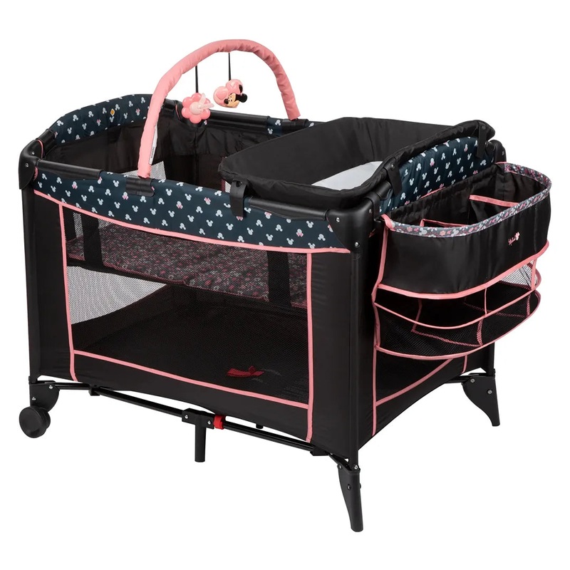 Sweet Wonder Baby Play Yard with Bassinet and Toy Bar Minnie Varsity