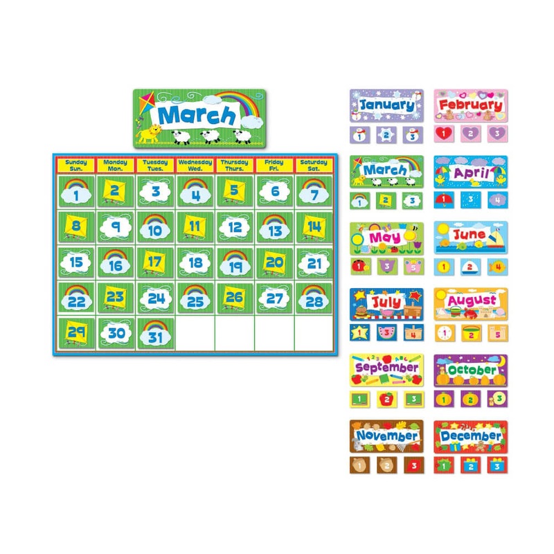 Complete Calendar Kit Bulletin Board Set
