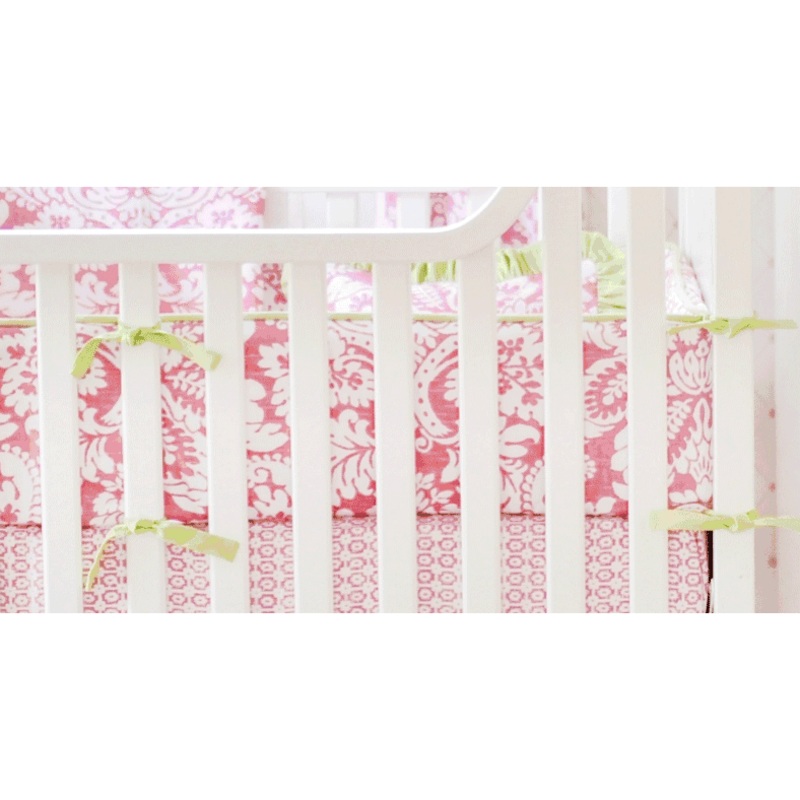 New Arrivals Bloom in Pink Crib Bumper