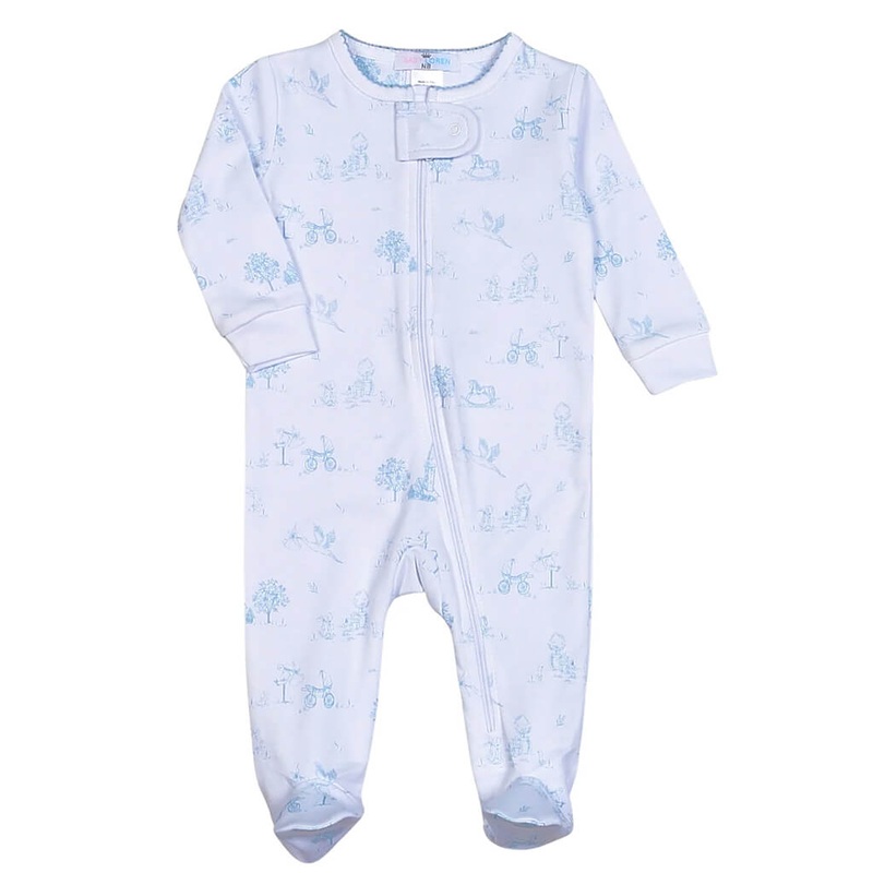 Pima Zipper Footie Baby Toile