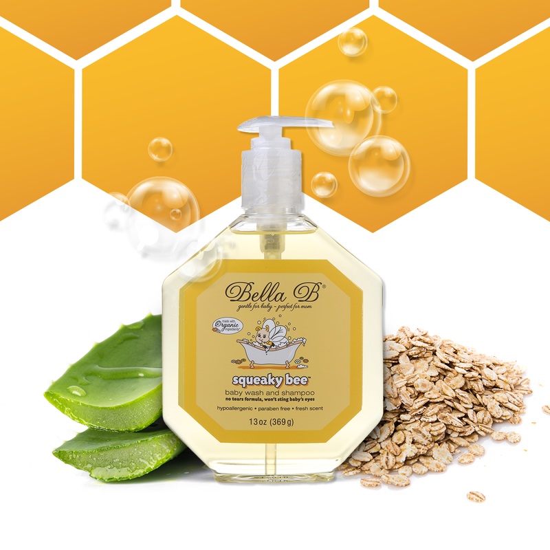 Bella B Baby Squeaky Bee Hair & Body Wash 13oz