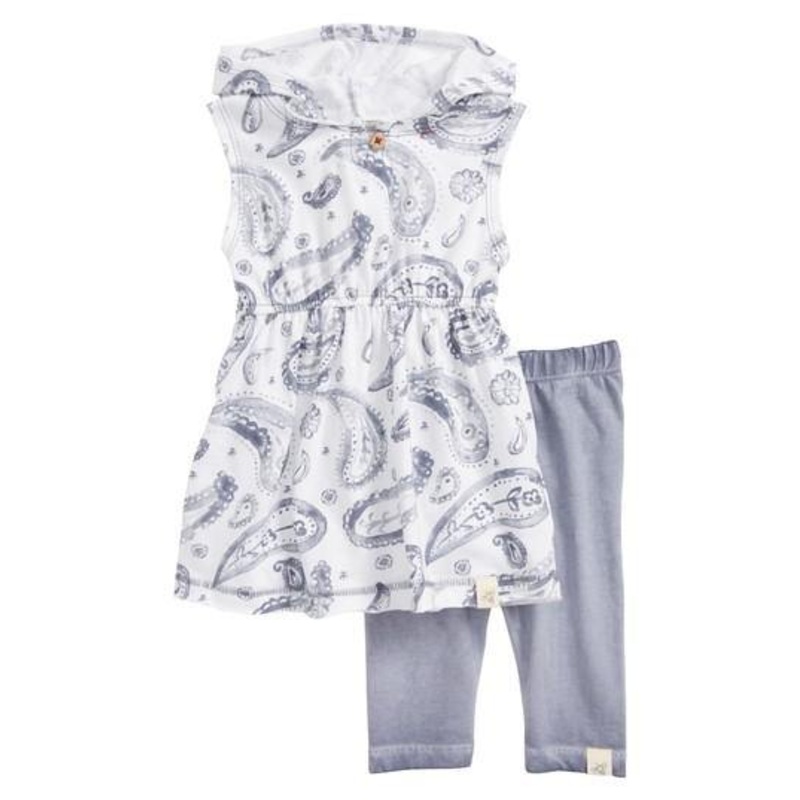 Burt’s Bees Baby Organic Cotton Tunic & Legging/Pant Sets Newborn Botanical Gardens Tunic & Legging Set/Blue Star