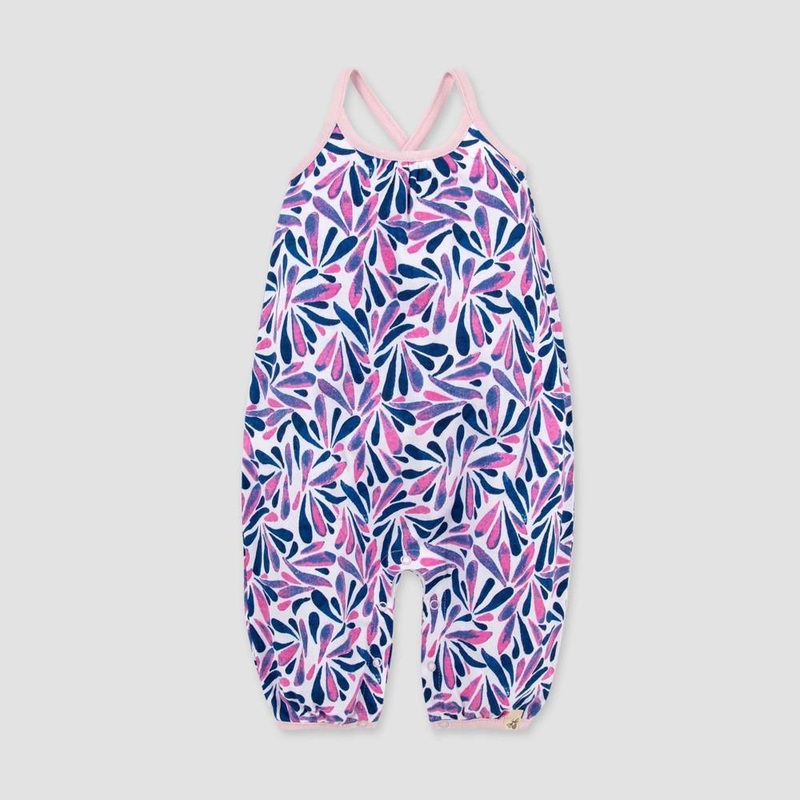 Burt’s Bees Baby Watercolor Dreams Organic Cotton Bubble Romper Jumpsuit 3-6 Months