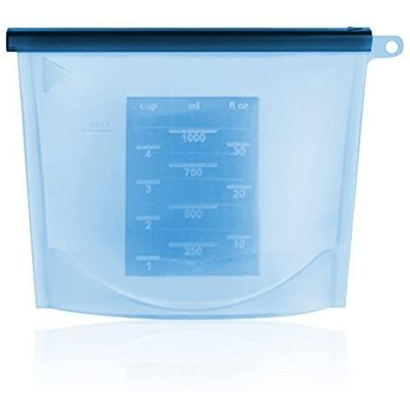 Haakaa Silicone Zip Lock Reusable Bag Blue