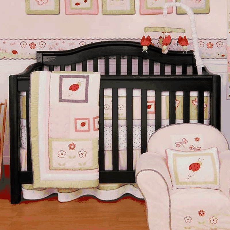 KidsLine Lady Bug 6 Piece Crib Bedding Set