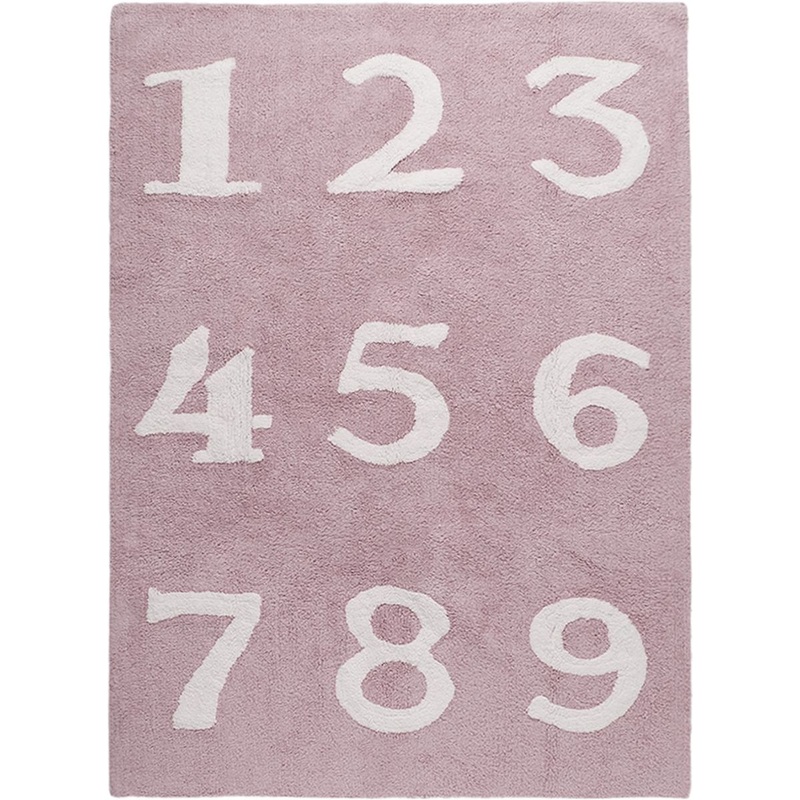 Lorena Canals Numbers Rug – Pink (4′ x 5′ 3″)