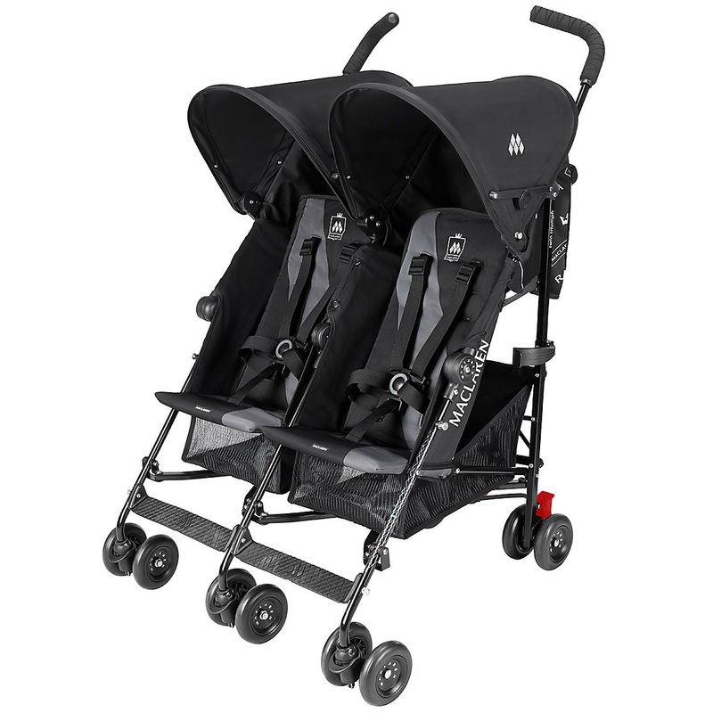 Maclaren Open Box Twin Triumph – Black/Charcoal
