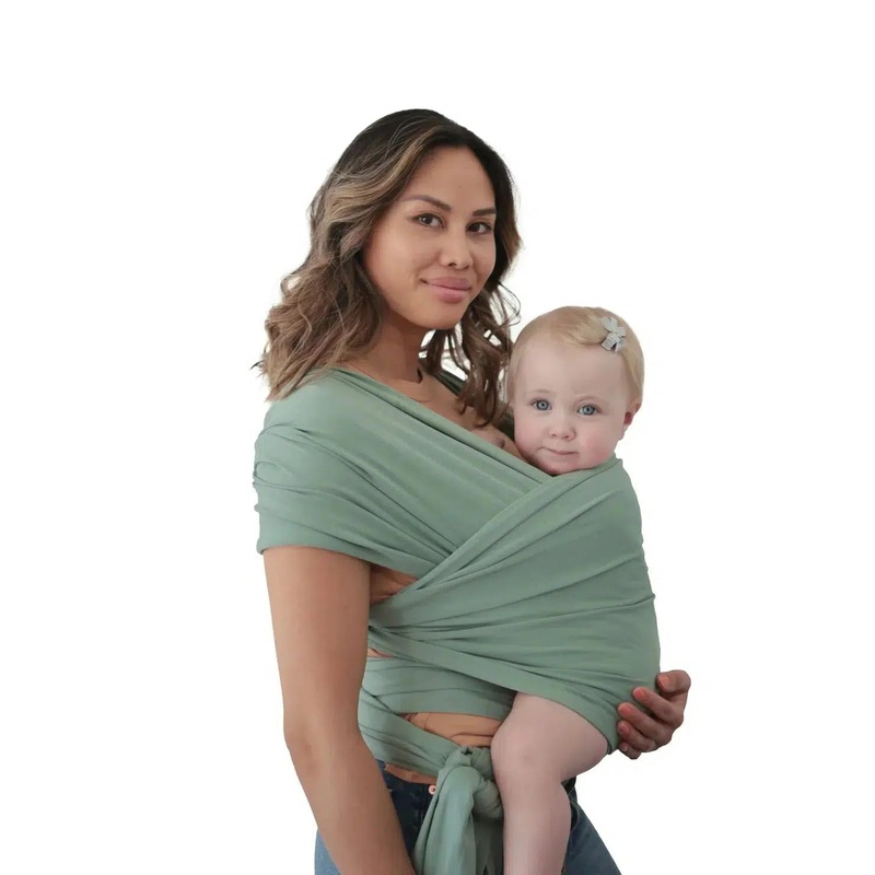 Mushie – Organic Cotton Baby Wrap – Roman Green