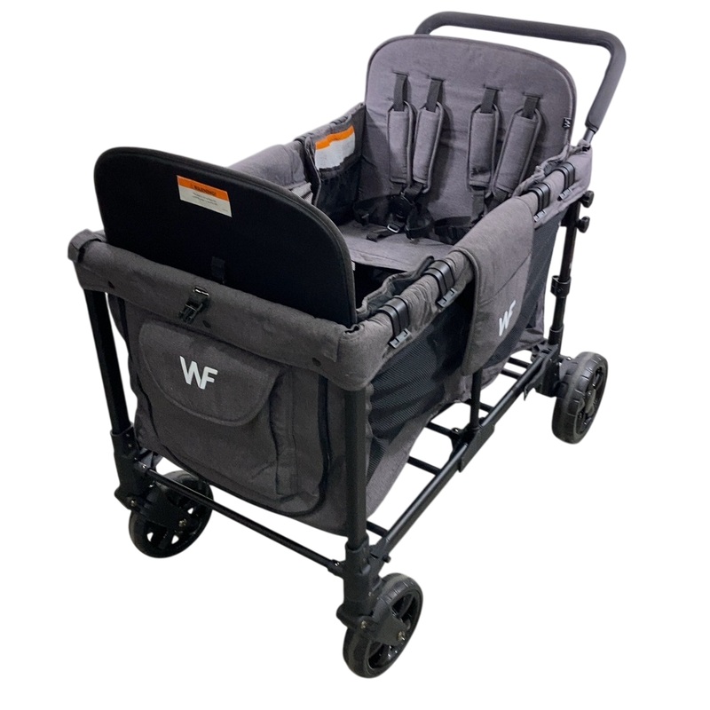 Wonderfold W4 Multifunctional Quad Stroller Wagon, Charcoal Grey, 2024