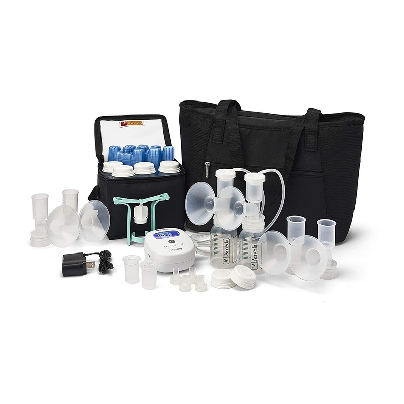 Ameda Mya Joy Double Electric Breast Pump with Large Tote & Storage System