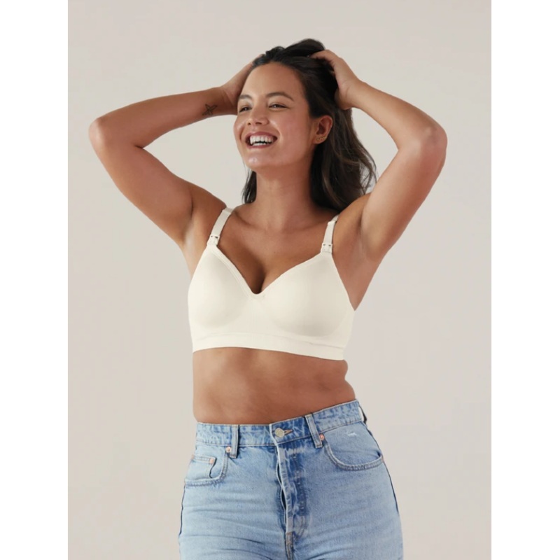Bravado Plunge Nursing Bra Small Antique White