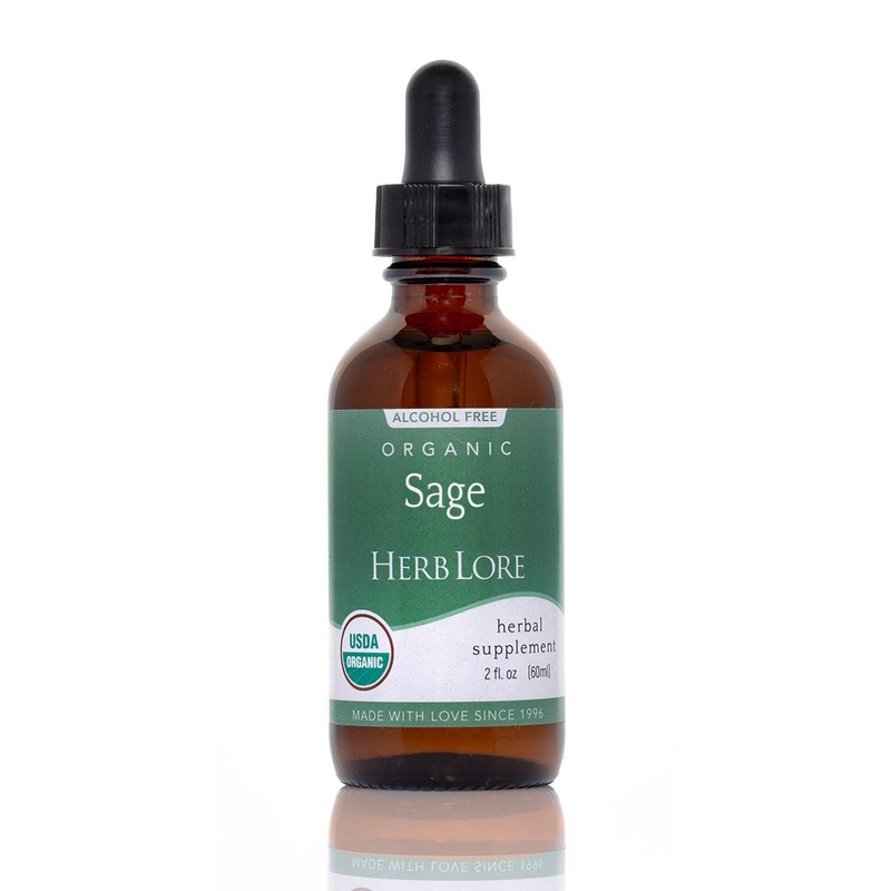 Herblore Sage Tincture (Non-Alcohol) – Certified Organic 2oz