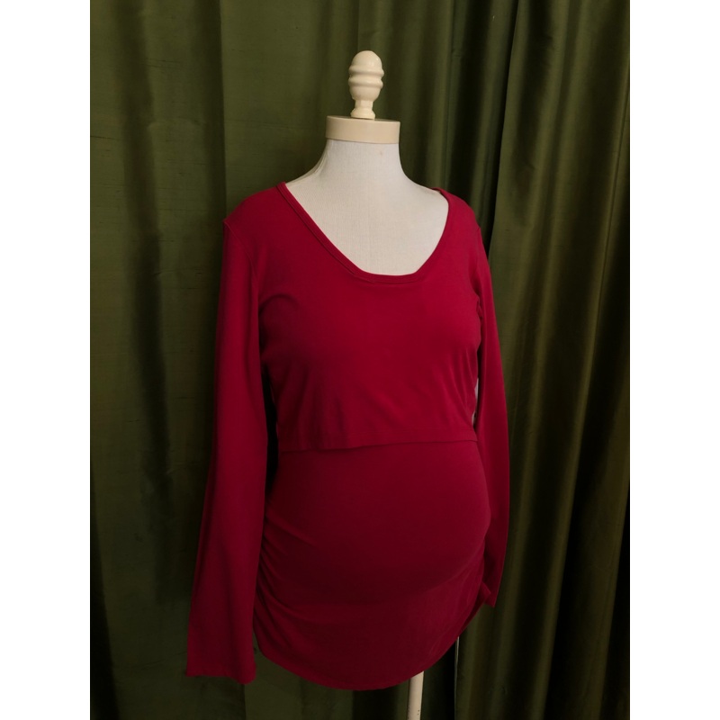 Momzelle Molly Nursing Top Large Red