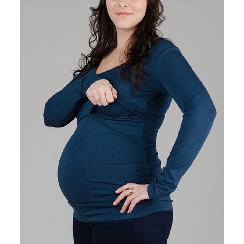 Momzelle Rachel Nursing Top Large Black