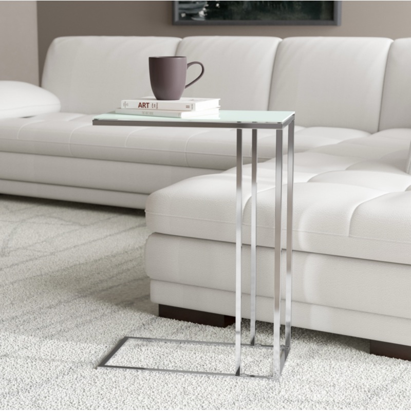Pumping Station End Table with Tempered Glass