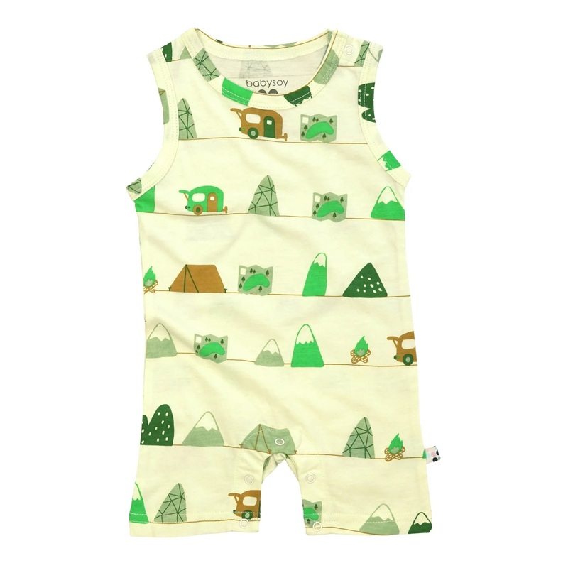 Babysoy Pattern Tank Romper 0-3 Months