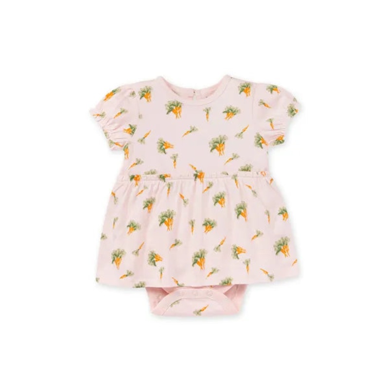 Burt’s Bees Baby Carrots Organic Bodysuit Dress 0-3 Months