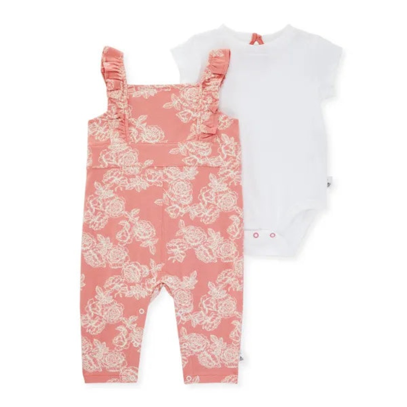 Burt’s Bees Baby Hand Drawn Floral Organic Cotton Jumpsuit 3-6 Months