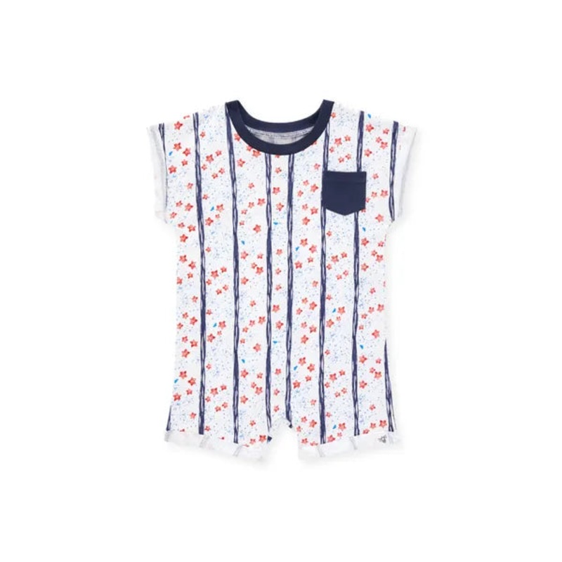 Burt’s Bees Baby Organic Cotton Starry & Stripey Romper 12 Months