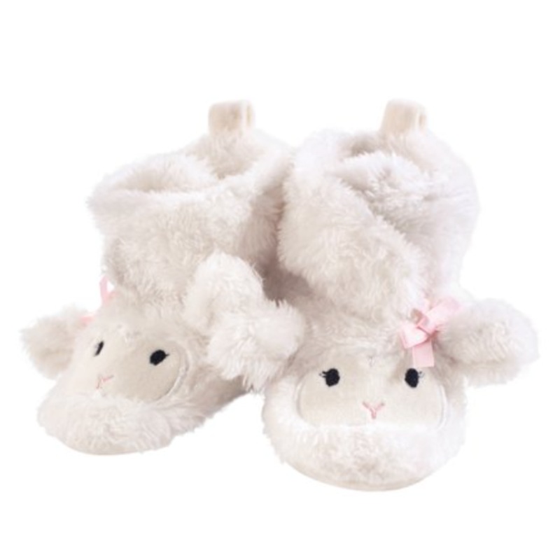 Hudson Baby Cozy Fleece & Sherpa Booties Lamb 0-6 Months