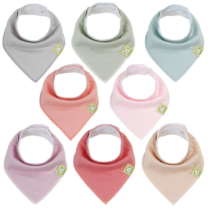 Keababies Organic Bandana Bibs 8 Pack & 10 Pack 8 Pack – Muted Pastel
