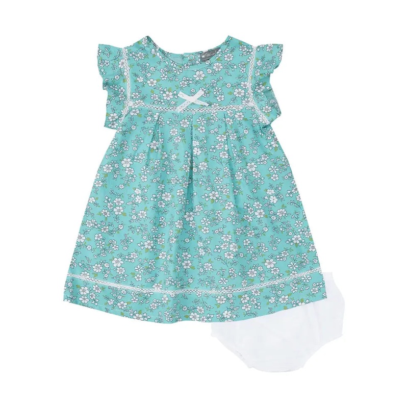 Petit Confection Aqua Floral Dress 3 Months